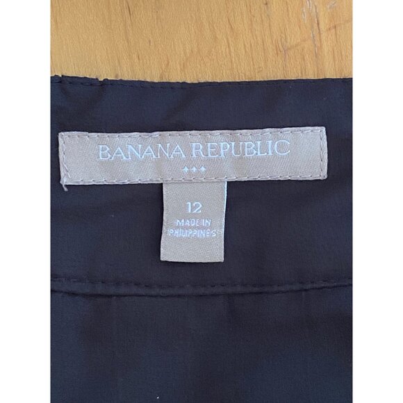 BANANA REPUBLIC BLACK LINED EYELET MINI SKIRT, 12, ALL OCCAISONS - Picture 6 of 6